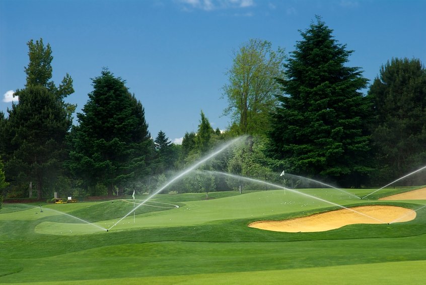 Golf course style sprinkler coverage by Green Horse