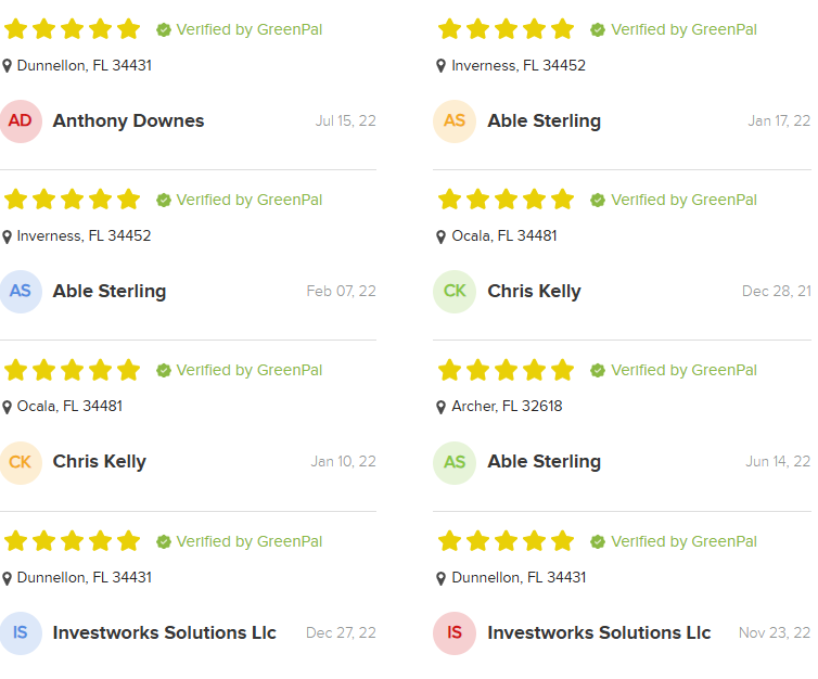 Verified customer feedback