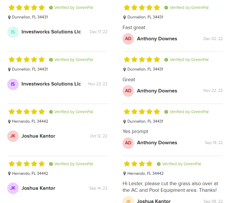 Verified service feedback