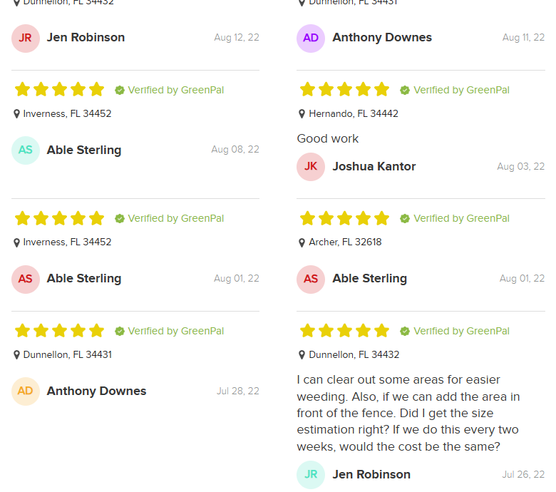 Real client feedback