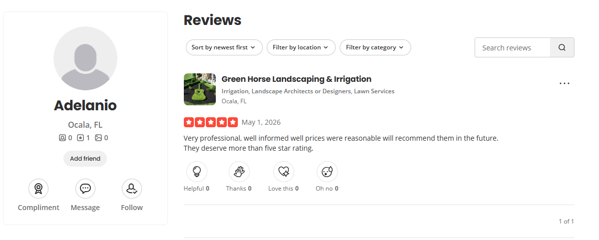 Customer feedback record
